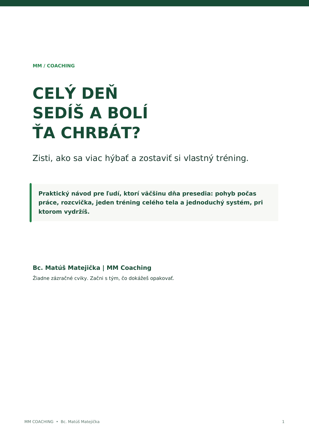 Obálka e-booku Celý deň sedíš a bolí ťa chrbát?
