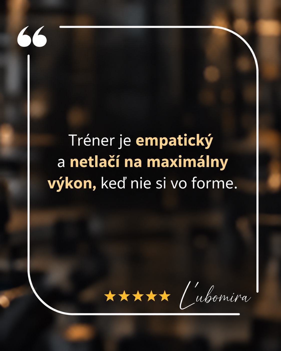 Recenzia klientky Ľubomíra